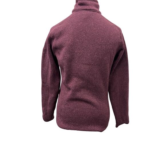 💜 Patagonia M Quarter Zip Fleece Pullover – Plum Purple Outdoor Sweatshirt - Picture 3 of 4